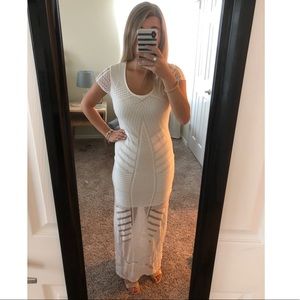 White Long Cache Dress